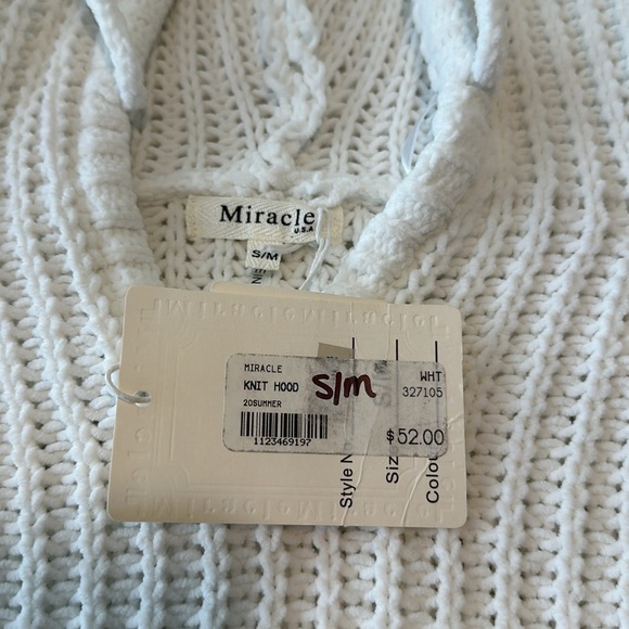 NWT Miracle Knit Hooded Pullover in White Size S/M - Picture 14 of 15